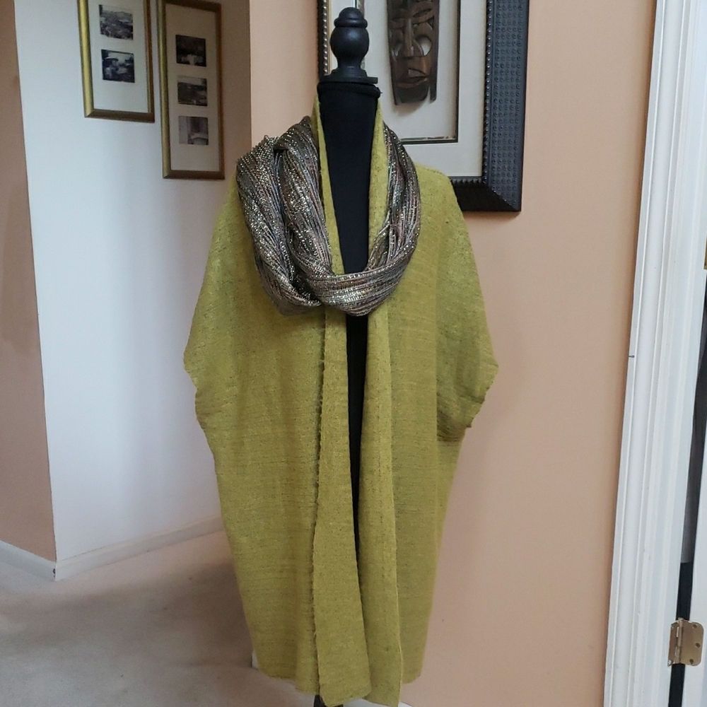 Universal Thread Lime Green Knitted Cardigan Dust… - image 7
